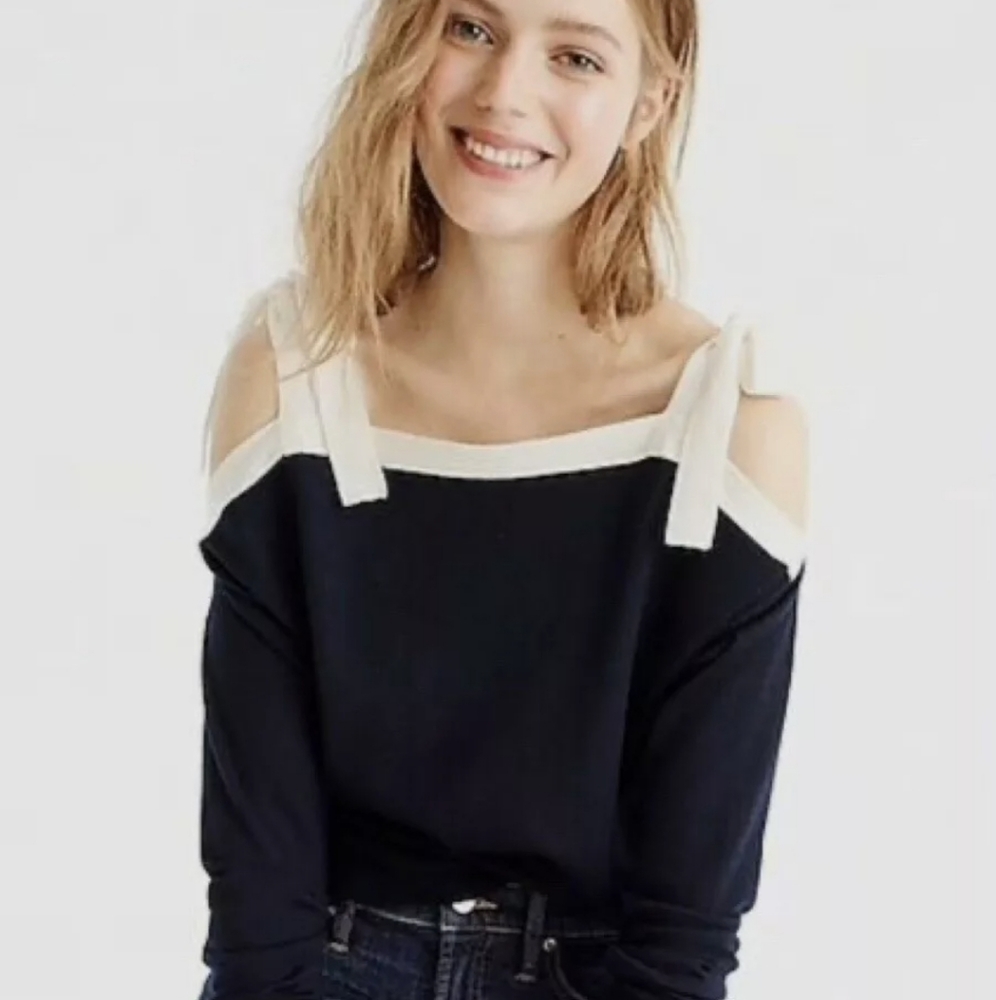 JCrew wool off shoulder sweater